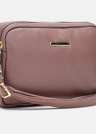 Женская кожаная сумка borsa leather k11906-beige2 фото