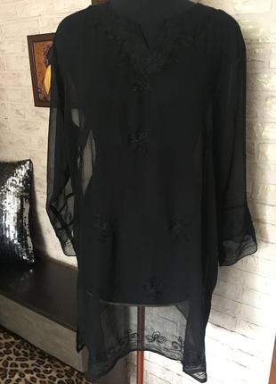 Шифоновая блуза с вышивкой