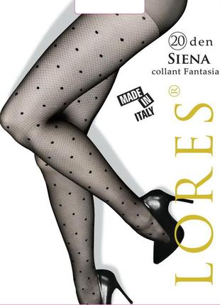Фантазійні колготки в горошок lores siena 20