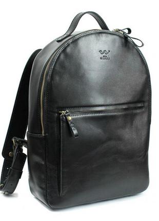 Кожаный рюкзак groove l черный2 фото