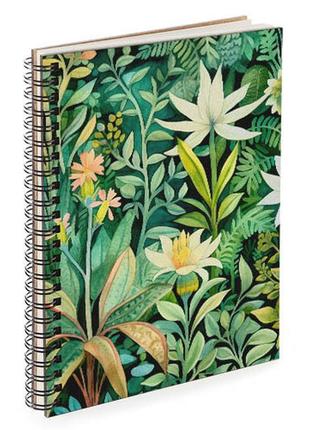 Блокнот для записів та ескізів sketchbook квіти та листя