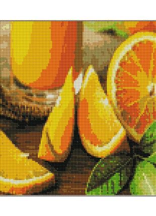 Набір для творчості алмазна картина яскраві цитруси strateg розміром 30х40 см   kb117  ish