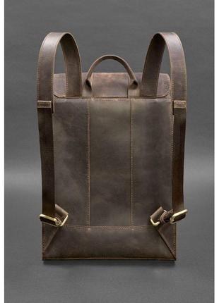 Шкіряний рюкзак brit темно-коричневий crazy horse3 фото