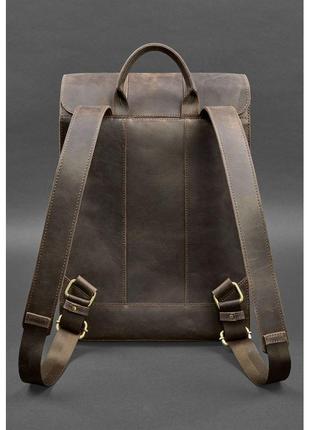 Шкіряний рюкзак brit темно-коричневий crazy horse4 фото