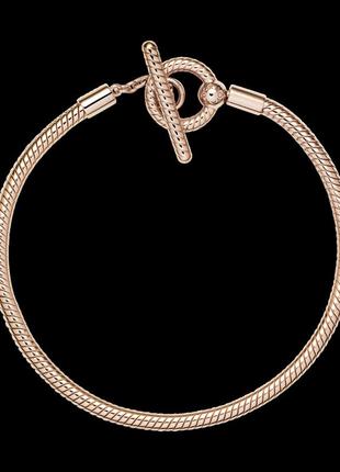 Серебряный браслет для шармов пандора с т-замком  589087c001 фото