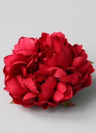 Искусственный цветок, пион ито, красного цвета, 14 см. цветы премиум-класса для интерьера, декора, фотозоны2 фото