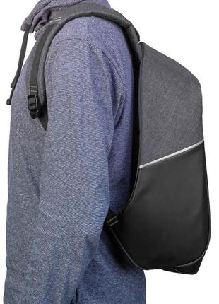 Рюкзак антивор с rfid topmove ian352250 бордовый с черным4 фото
