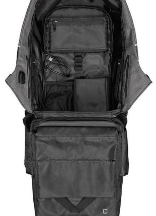 Рюкзак антивор с rfid topmove ian352250 бордовый с черным9 фото