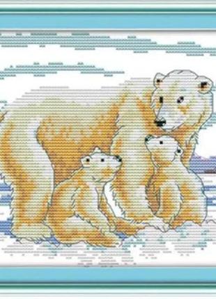Набор для вышивания по нанесённой на канву схеме "maternal love 2". aida 14ct printed 28*20 см
