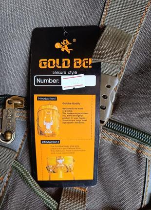 902 - міцний брезентовий рюкзак gold be / goldbe9 фото