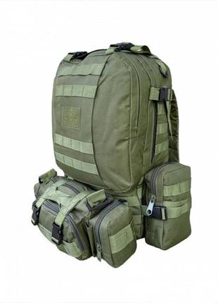 Тактичний рюкзак + підсумки (50- літрів), олива6 фото