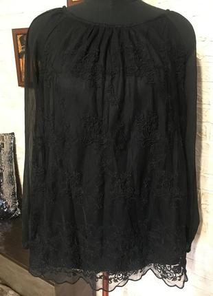 Блуза двойная с вышивкой