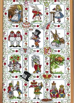 Набір для вишивання за нанесеною на канву схемою "alice's gallery". aida 14ct printed 30*46 см