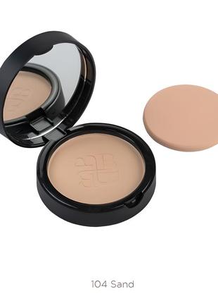Пудра компактная для лица bogenia velvet matte powder - 104-sand-песочный