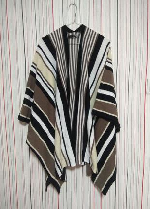 Смугастий кардиган/пончо великий розмір bpc xxl,кардіган,разлетайка