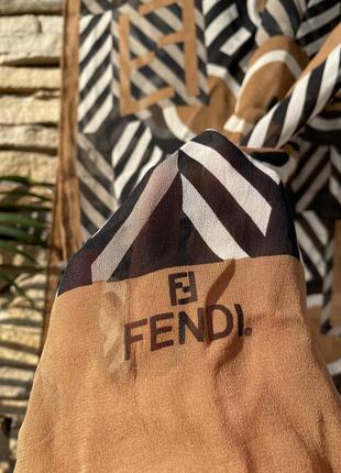 Fendi italy шаль шелк2 фото