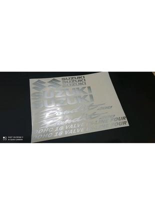 Наклейки на мотоцикл бак пластик сузуки бандит suzuki bandit 400