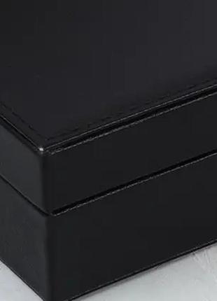 Шикарна містка скринька для ювелірних прикрас закривається на ключик black3 фото