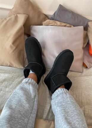 Женские чёрные угги ugg mini black