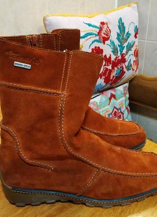 Замшеві чоботи tamaris duo-tex чобітки чоботи чобітки