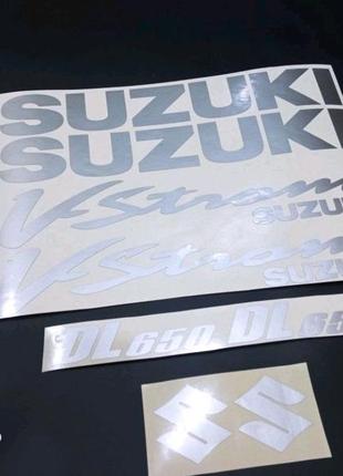 Наклейки на мотоцикл бак-пластик сузуки suzuki v strom vstrom у стром