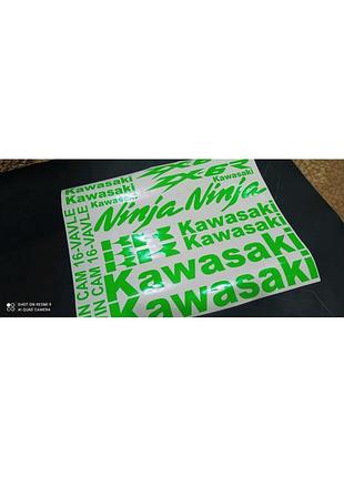 Наклейки на мотоцикл бак пластик kawasaki ninja ниндзя нинзя кавасаки zx 10 6 9 12 14
