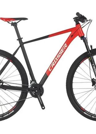 Велосипед crosser 29″ мт-041 рама 21 (1*12) ltwoo, чорно-червоний black-red