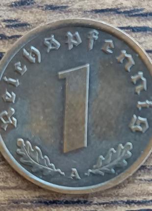 1 пфенниг третьего рейха 1939 года
