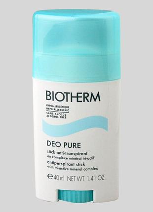 Антиперспирант biothermdéo pure stick anti-transpirant 24h