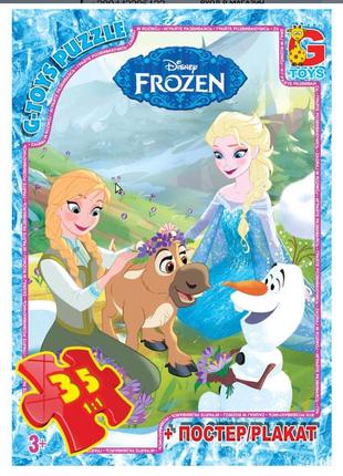 Пазлы серии "frozen" (ледяное сердце) fr008 35 эл.  в кор. 19х13х3см gtoy fr008  ish1 фото