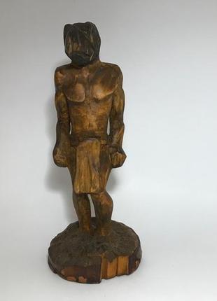 Скульптура ′индеец орел′ деревянная2 фото