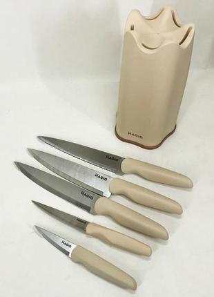 Набір ножів універсальний кухонний magio mg-1090, кухарські ножі набір, кухонні ножі9 фото