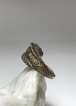 Кольцо бронза змея3 фото