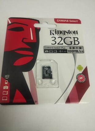 Карта пам'яті microsd kingston 32gb class 10 uhs micro sd 80mb/s флешка