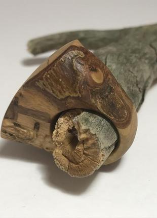 Кольцо деревянное из оливы4 фото