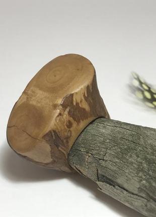 Кольцо деревянное из оливы7 фото