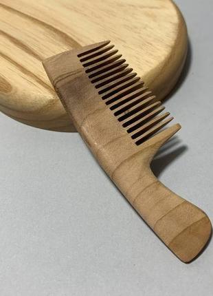 Гребінь дерев'яний для бороди, вусів абрикос2 фото