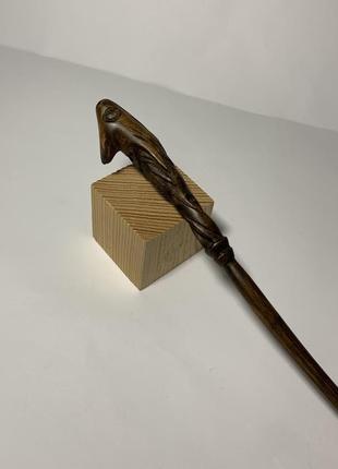 Шпилька шпилька дерев'яна для волосся 'спіраль'2 фото
