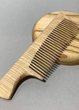 Гребінь дерев'яний для волосся, бороди, вусів, клен1 фото