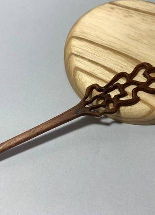 Шпилька шпилька дерев'яна для волосся 'візерунок'1 фото