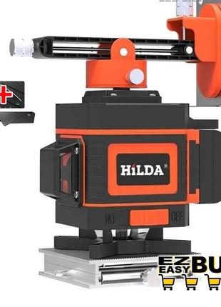 Лазерний рівень hilda 3d зелений луч лазерний нівелір 12 ліній 360 градусів