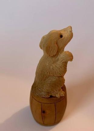 Авторська статуетка фігурка "собака" з бивня мамонта6 фото