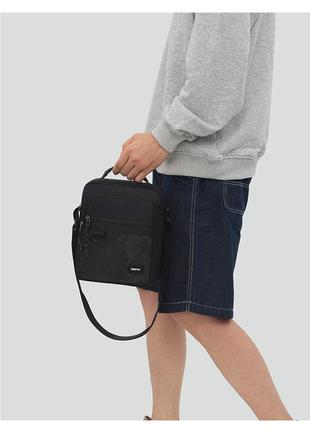 Чоловіча сумка через плече "armi",колір-чорний2 фото