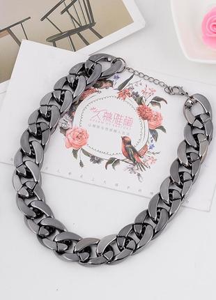 Крупная цепь  цепочка колье ожерелье чокер