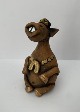 Скульптура керамическая, статуэтка из керамики, фигурка из керамики "кінь"9 фото