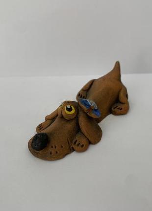 Скульптура керамическая, статуэтка из керамики, фигурка из керамики "собака"3 фото