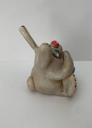 Скульптура керамическая, статуэтка из керамики, фигурка из керамики "заєць", "кролик"4 фото