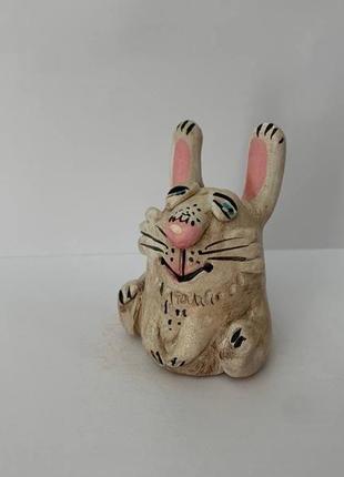 Скульптура керамическая, статуэтка из керамики, фигурка из керамики "заєць", "кролик"2 фото