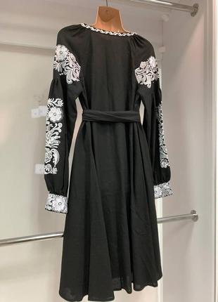 Сукня вишиванка жіноча, вишиванка жіноча лен8 фото