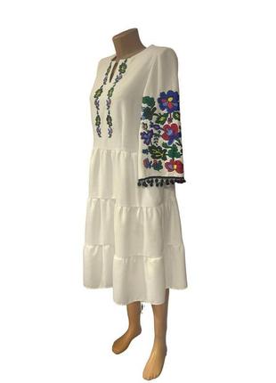 Сукня вишиванка жіноча, вишиванка жіноча домоткане полотно6 фото